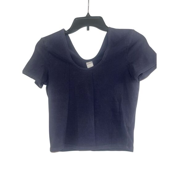✨Groceries Apparel Organic Cotton Grey/Blue Crop Sz Small T-Shirt✨ - Picture 5 of 9